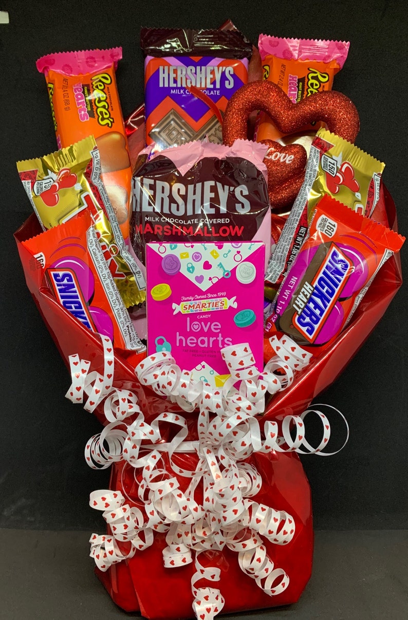 Valentine's Day Candy Bar Bouquet Etsy