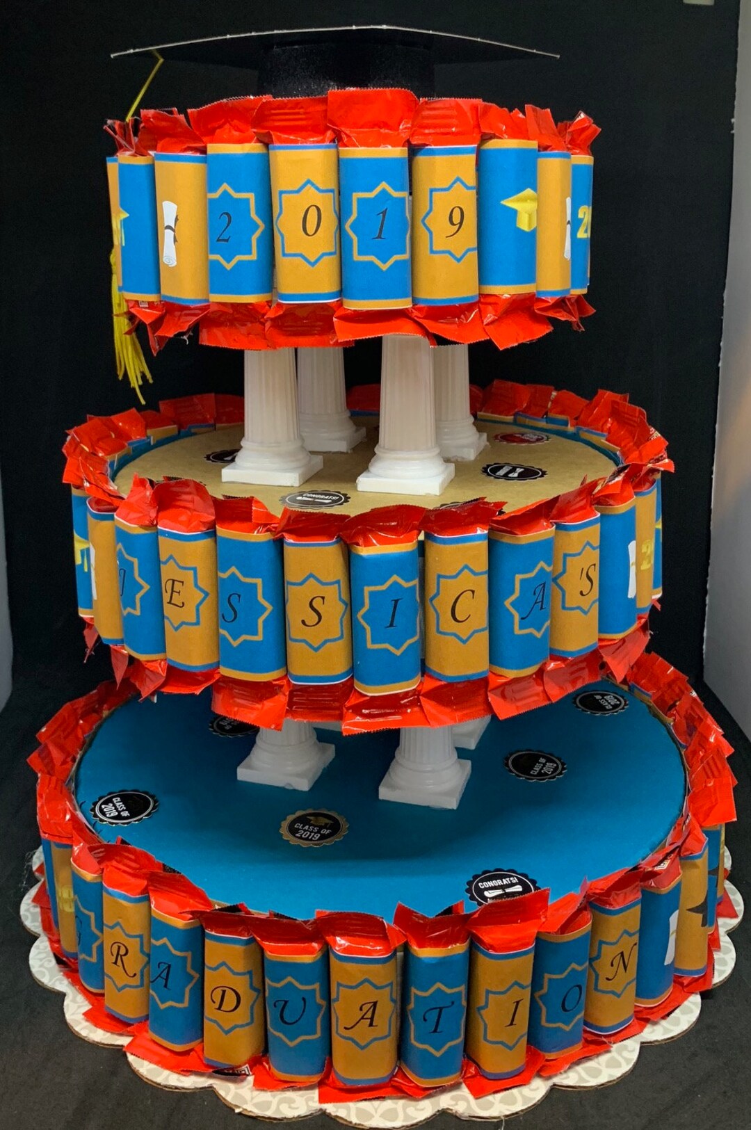Personalized Graduation Kit Kat Candy Cake - Etsy