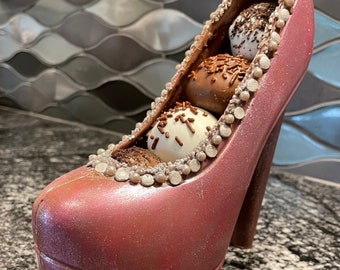 Valentine's Day Chocolate Stiletto with Homemade Chocolate Oreo Truffles