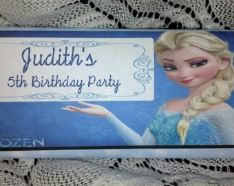 Disney Frozen Candy Bar Wrapper With Candy, Frozen Candy Bar Wrapper, Disney Frozen Party Favor, Disney Candy Bar Wrapper