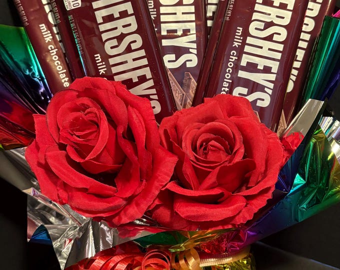 Hershey's Chocolate Candy Bouquet: Full-Size Bars, Edible Arrangement