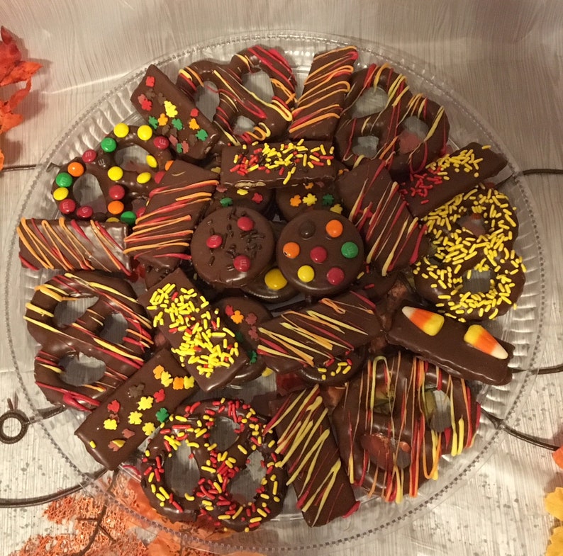 Chocolate Lovers Platter, Chocolate Covered Pretzels, Oreos and Graham Crackers Etsy