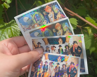 Pegatinas para colorear de One Piece antes del salto temporal - Holográficas