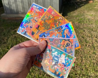 Pegatinas para colorear de One Piece con salto temporal - Holográficas