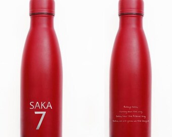 Arsenal saka inspired bottle