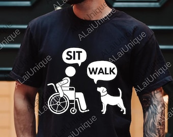 Humor divertido en silla de ruedas (PNG), Discapacidad (PNG), Discapacidad (Digital), Descarga digital de terapia, Regalo sarcástico para amantes de los perros