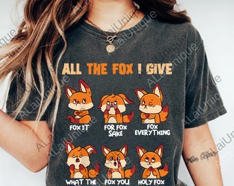 All I give funny no Fox png, Cute Fox Fans Birthday Gift png, Funny Educational Save Foxes Spirit Animal Lover Party Present Digital