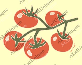 Tomato Girl Summer, Tomato pn, Summer png, Retro png, Vintage Aesthetic, Grandma Chic, Garden png, Tomato png