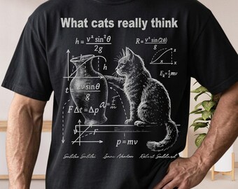 What Cats Really Think PNG, Funny Cat Scientific Clipart, Cat Lover Digital Download