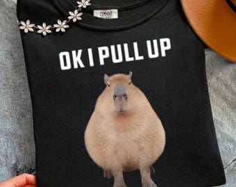 Ok I Pull Up Capybara PNG, Funny Meme Digital Download