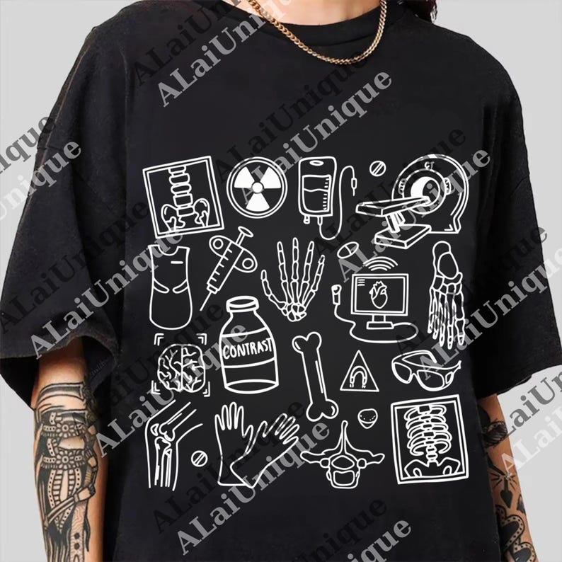 Radiology Doodles Png, Tee Rad Tech Png, Radiology Skeleton Png, Rad ...