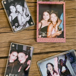 Gepersonaliseerde fotolijst bruidsmeisjesvoorstel, magnetische fotolijst koelkast, acryl koelkast, cadeau aangepaste foto's, cadeau bruidsmeisje afbeelding 2
