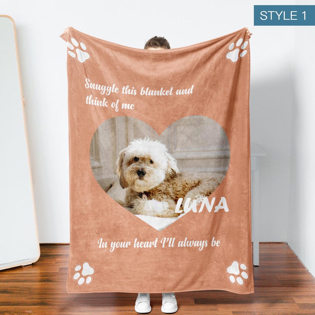 Custom Dog Photo Collage Blanket, Custom Pet Blanket With Name, Photo ...
