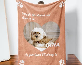 Custom Dog Photo Collage Blanket, Custom Pet Blanket With Name, Photo Blanket, Dog Blanket, Pet Loss Memorial Gift, Dog Lover Gifts