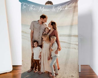 Custom Photo Blanket, Personalized Family Keepsake, Christmas Gift