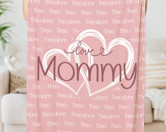 Personalized Mom Blanket, Mothers Day Blanket with Kids Names, Name Blanket, Unique Gifts, Gifts for Mom, Gifts for Nana, Brithday Gift