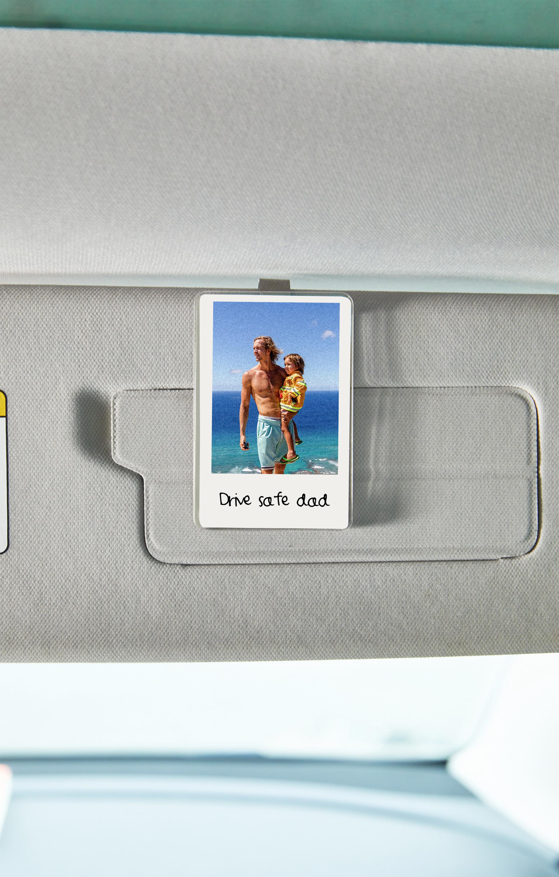 Custom Car Visor Photo Clip, Personalized Picture Frame, Father's Day Gift for Him, Custom Car Visor Clip, Grandpa Gift, Dad Gift