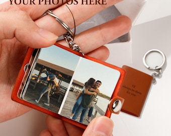 Mini Photo Album Keychain, Personalized Album Keychain, Picture keychain, Anniversary Gifts, Boyfriend Birthday Gift, Valentines Day Gift