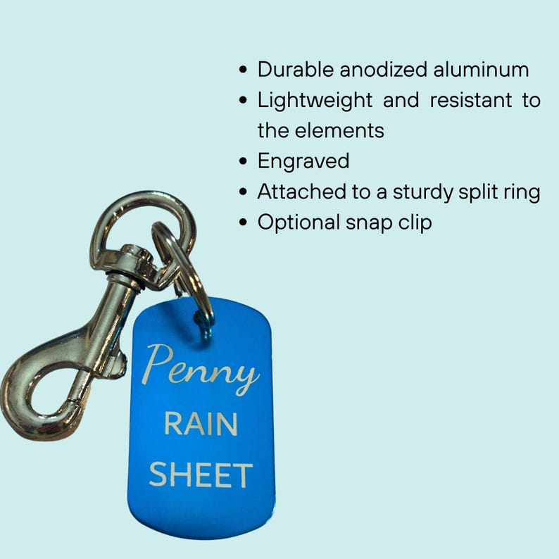 Personalized Horse Blanket Tag, Horse Rug Tag, Tack Tag, Horse Name Tag, Horse Tag, Tag for Equestrian, Tag for horse, Pet tag, Equine Tag image 4