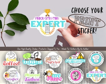 Author Sticker: Vinyl Writer Laptop Decal