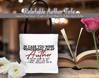 Author Tote Bag: Polyester Book Lover Gift