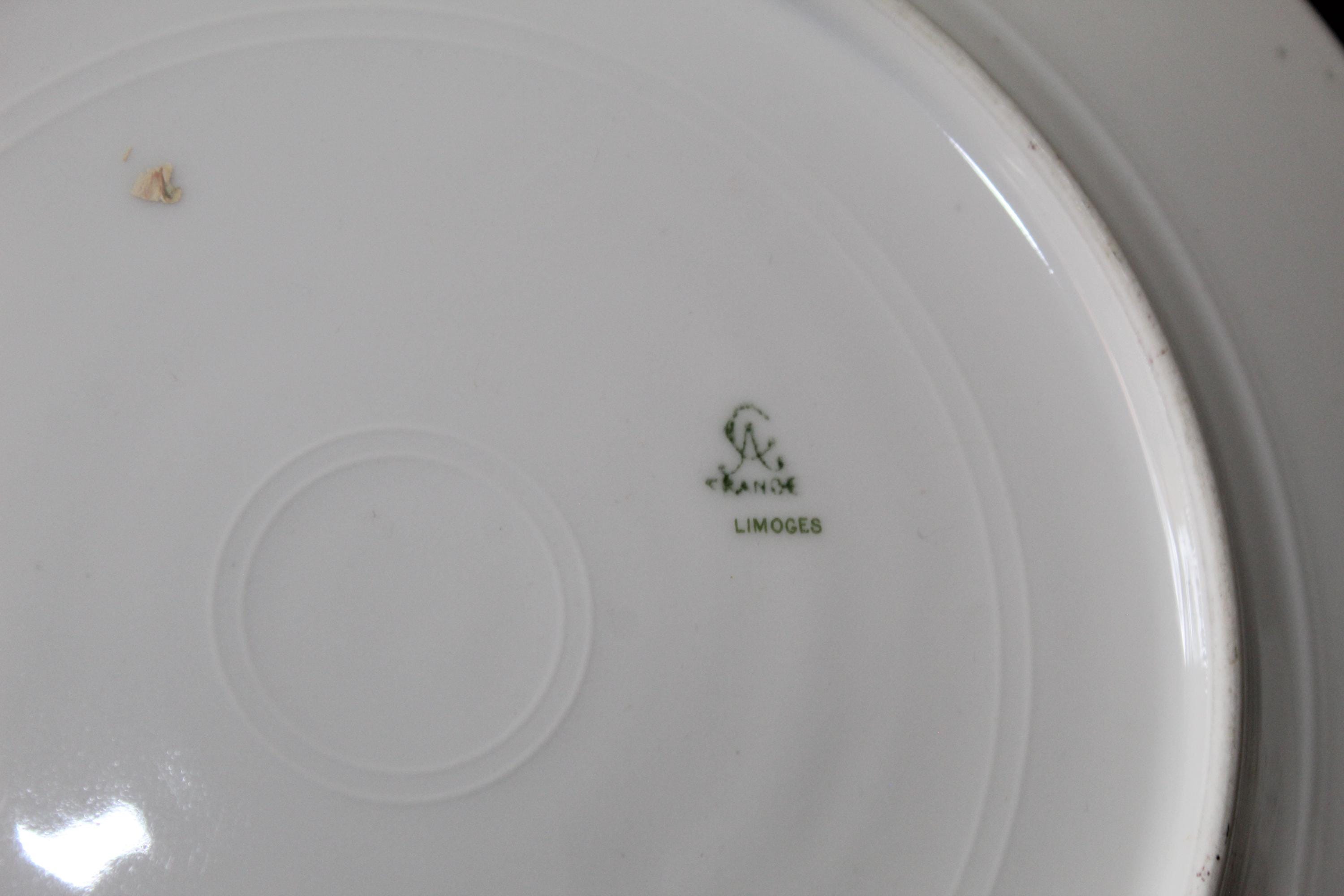 アンティーク リモージュ プレート: チャールズ・アーレンフェルト 花