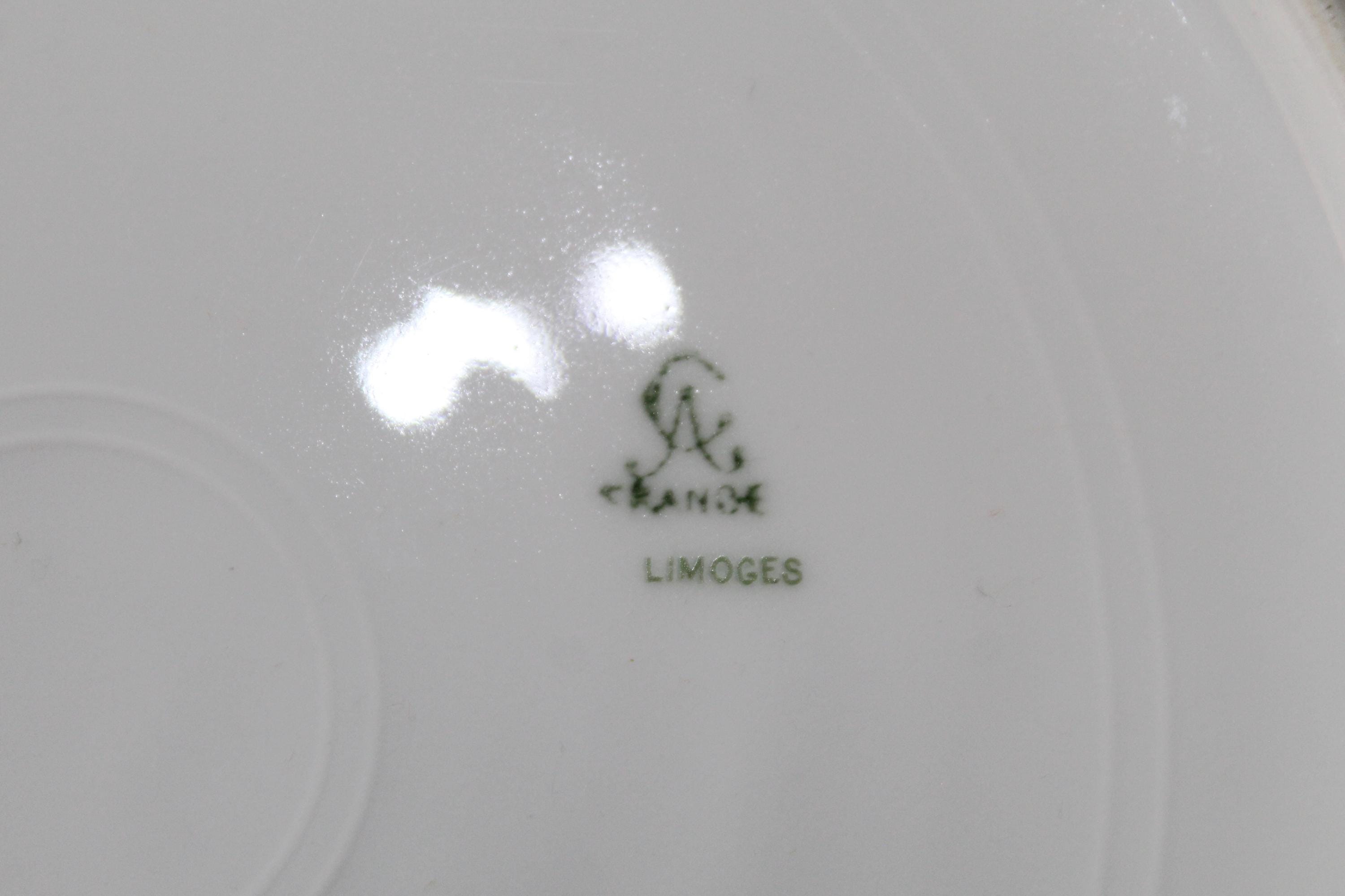 アンティーク リモージュ プレート: チャールズ・アーレンフェルト 花