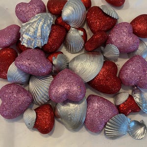 Conchas de Cape Cod pintadas, doradas, plateadas o con acabado brillante transparente para decoración o manualidades (20-25)