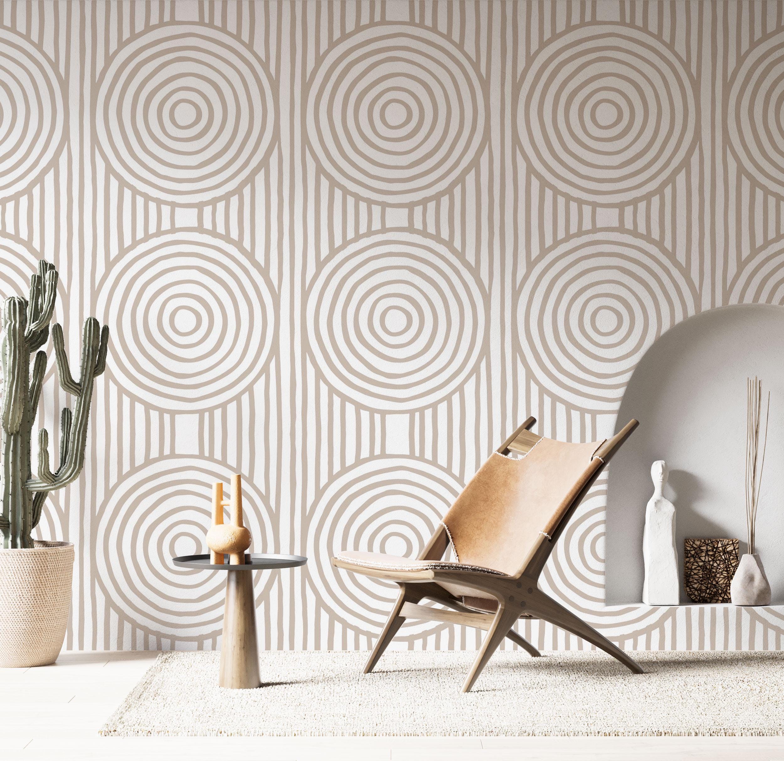 Wallpaper 3D Poster - shape pattern - Simple Classical - Artistic - Living Room - Kids room - hall -Peel and Paste - Removable After Pasting