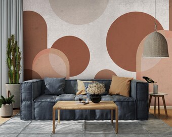 Geometric Abstract Pattern - Wallpaper 3D Poster - shape pattern - Artistic-Living Room- kitchen - Peel and Paste - Removable After Pasting