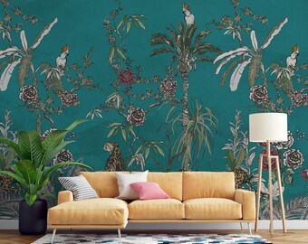 Exotic Paradise Wallpaper – 3D Patterned Wallpaper, Self-Adhesive