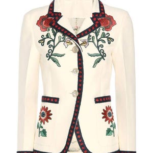 Women's Ivory Rose Embroidered 2Pc Suit Rhinestone Wedding & Cocktail Outfit