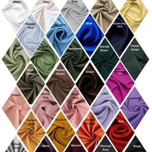 May include: A cotton swatch card from Magnate, featuring a variety of fabric colors. The card displays samples in shades like white, ivory, grey, blue, green, pink, and gold. Each swatch is labeled with its color name, offering a comprehensive color palette.