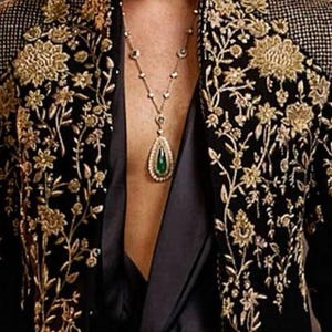 Men Customized Black Blazer Floral Gold Embellished Jacket for Groom&#39;s Wedding Indo Western Ethnic Jacket Prom Party Outfit Cocktail Attire