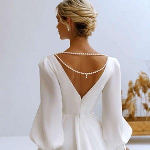 Women&#39;s Customized White Wedding Dresses Balloon Sleeves Bridal Dresses Bridesmaid Attire Cocktail Attire for Women Prom Party White Dress