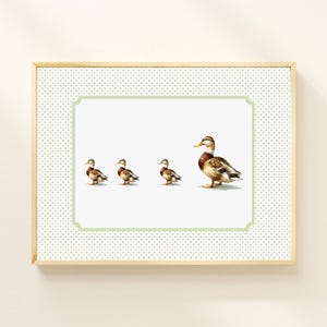 Mallard Duck Wall Art, Wall Prints For Boy’s Room, Living Room Art, Duck Nursery Decor, Baby Shower Gift, Duck Hunting Nursery Decor, Green