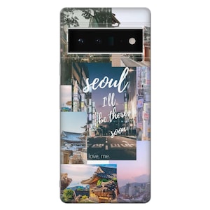 Corée du Sud Coque de téléphone Seoul Housse pour Pixel 9 8A 7 Pro Samsung S24 S23 FE A25 A15 iPhone 16 15 14 SE