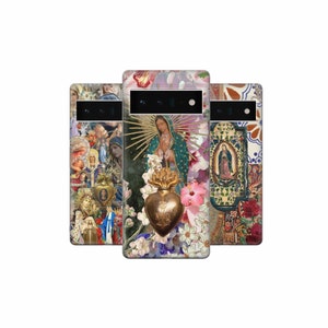 Jungfrau Maria Handytasche gesegnete Mutter Abdeckung für Pixel 9 8A 7 Pro Samsung S24 S23 FE A25 A15 iPhone 16 15 14 13 SE