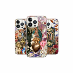 Coque de portable Vierge Marie pour iPhone 16 Pro, 15, 14, 13, 12, 11, Google Pixel 9, 8, 7A, 6A, Samsung Galaxy S24 Ultra, S23f
