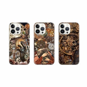 Aged steampunk  Phone Case Cosplay art Cover for iPhone 16 Pro, 15, 14, 13, 12, 11, Google Pixel 9, 8, 7A, 6A, Samsung Galaxy S24 Ultra, S23