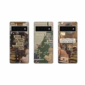 Książki czytnik Telefon Etui Pisarz poezji Pokrowiec na Pixel 9 8A 7 Pro Samsung S24 S23 FE A25 A15 iPhone 16 15 14 SE