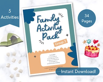 Printable Family Activity Pack: 5 Fun Games (Instant Download)