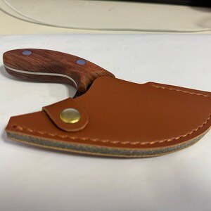 Unique Hand-Forged Glade Knife - Distinctive Shape, Perfect for Display or Gifting