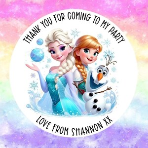 Personalised Stitch & Angel Party Bag Stickers Sweet Bag Seals 45mm