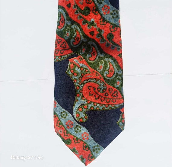 Vintage Neiman Marcus Men's 100% Silk Tie Paisley… - image 6