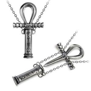 Alchemy Gothic Ankh of the Dead Necklace Removeable Top Part Fine English Pewter P221