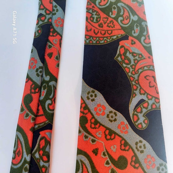 Vintage Neiman Marcus Men's 100% Silk Tie Paisley… - image 7