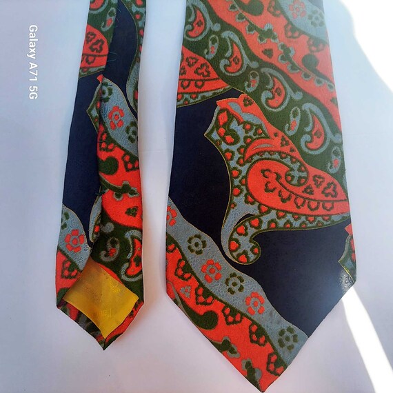 Vintage Neiman Marcus Men's 100% Silk Tie Paisley… - image 3