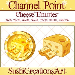 3 Kawaii Cheese Channel Point, Dairy Food Sub Bit Badges Goals, Cheddar Wedge Slice Icon Emotes, Twitch Overlay Streamer Kick Vtuber Discord