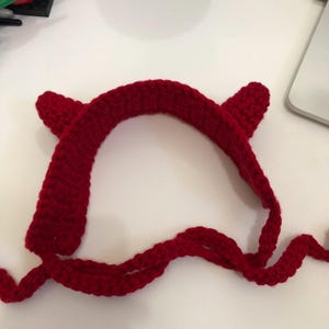 crochet devil horns headband!